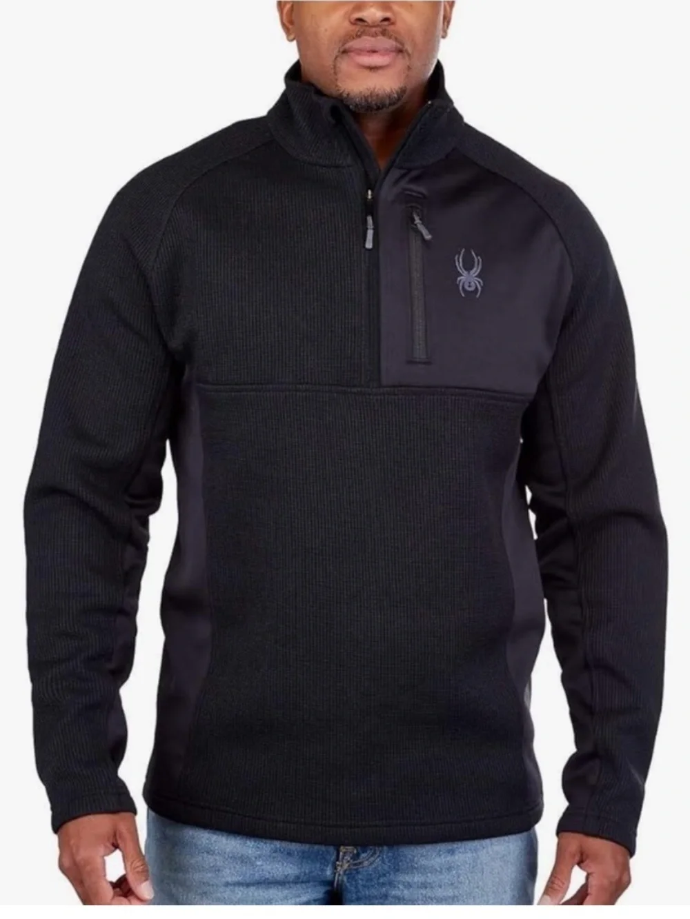 Spyder Men's Half Zip Sweater Gait Knit Pullover Jacket